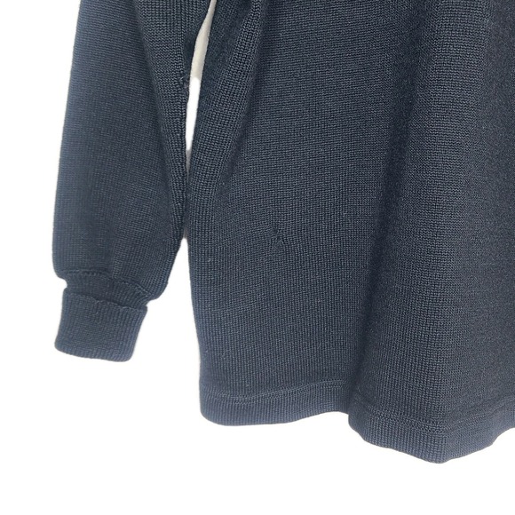 Vintage Letterman Cardigan 40s 50s HS Sweater Black Red Lafayette IN Unisex - Picture 5 of 7